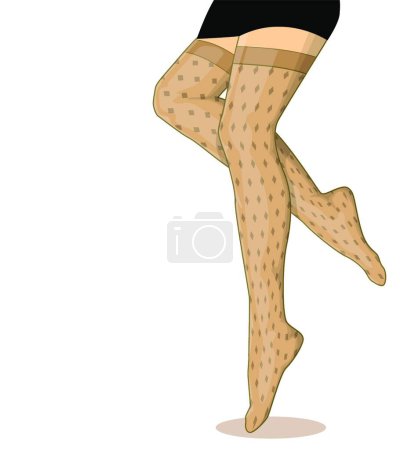 Illustration for Illustration of the Woman stocking - Royalty Free Image