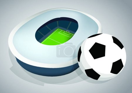 Illustration for Illustration of the Soccer Stadium - Royalty Free Image