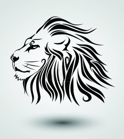 Illustration for Illustration of the Tribal lion - Royalty Free Image