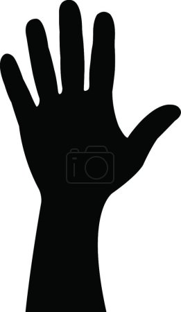 Illustration for Illustration of the hand silhouette vector - Royalty Free Image