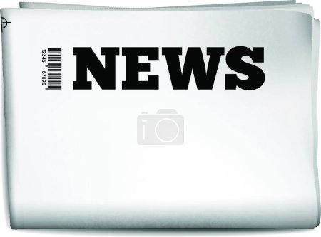 Illustration for Blank newspaper web icon vector illustration - Royalty Free Image
