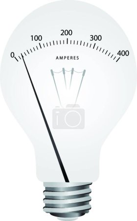 Illustration for Illustration of the Creative lamp ammeter - Royalty Free Image