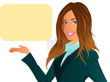 Illustration for Business Woman vector illustration - Royalty Free Image