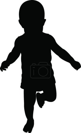 Illustration for "baby silhouette vector illustration - Royalty Free Image