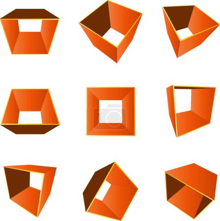 Ilustración de Cubo con forma, ilustración vectorial - Imagen libre de derechos
