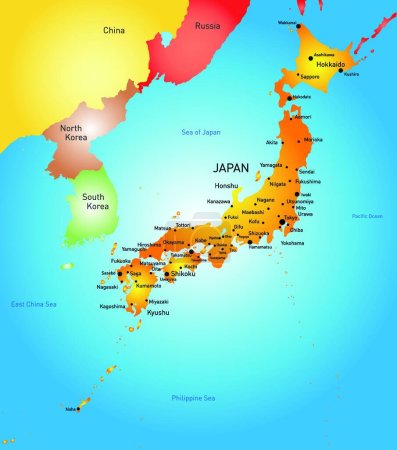 Téléchargez les illustrations : Japan country, vector illustration - en licence libre de droit