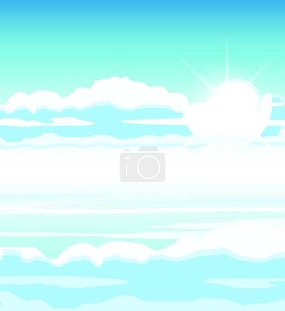Illustration for Cloudscape, clouds vector illustration - Royalty Free Image