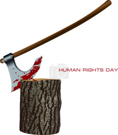 Téléchargez les illustrations : Illustration vectorielle de la carte Journée des droits humains - en licence libre de droit
