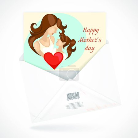 Illustration for Happy Mothers Day  vector illustration - Royalty Free Image