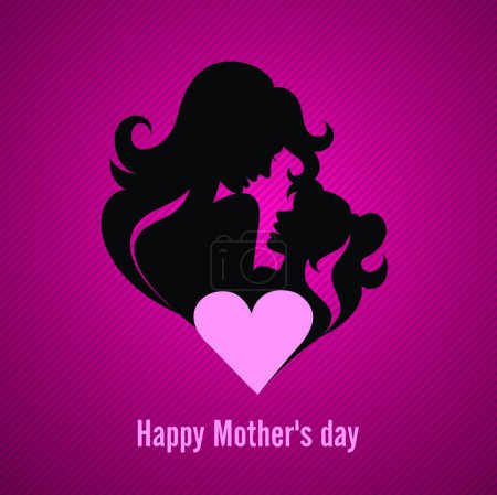 Téléchargez les illustrations : Illustration vectorielle Happy Mothers Day - en licence libre de droit