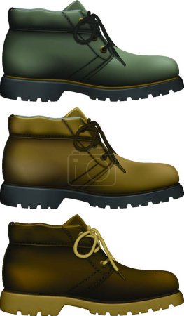 Illustration for Work Boots, modern graphic illustration - Royalty Free Image