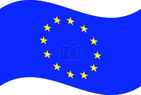Illustration for "Vector flag. EU"  vector illustration - Royalty Free Image
