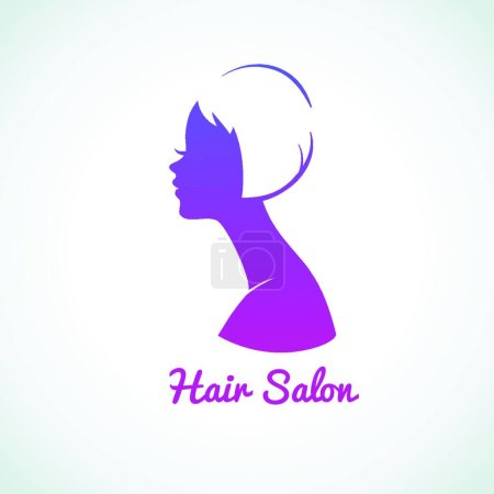 Illustration for Hair salon logo design - Royalty Free Image