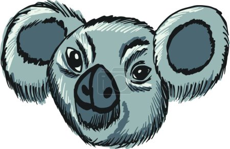 Téléchargez les illustrations : Head of koala vector illustration - en licence libre de droit