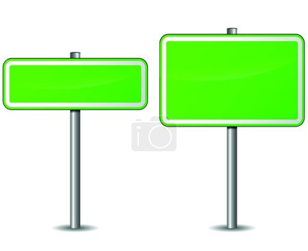 Ilustración de Vector design of green signposts - Imagen libre de derechos