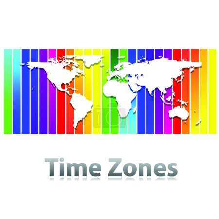 Illustration for Time-zones-world icon, vector illustration - Royalty Free Image