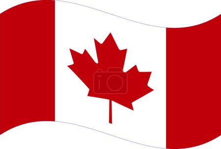 Illustration for Vector illustration of  flag. Canada - Royalty Free Image