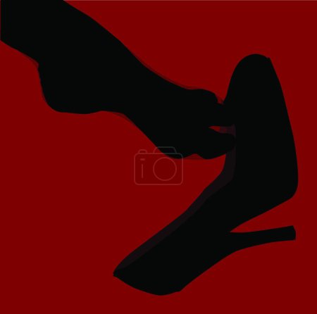 Illustration for Pretty Ankle, modern graphic illustration - Royalty Free Image