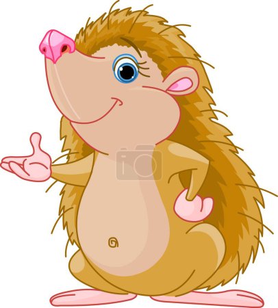 Illustration for Hedgehog presenting icon, vector illustration - Royalty Free Image