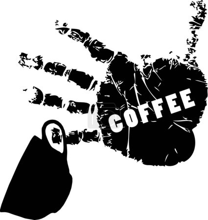 Illustration for Symbol of coffee, modern graphic illustration - Royalty Free Image