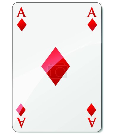 Illustration for Ace of diamonds vector illustration - Royalty Free Image