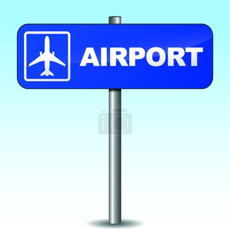 Téléchargez les illustrations : Panneau d'aéroport vectoriel, illustration vectorielle élégante - en licence libre de droit