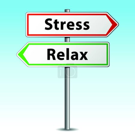 Illustration for Stress or relax vector illustration - Royalty Free Image