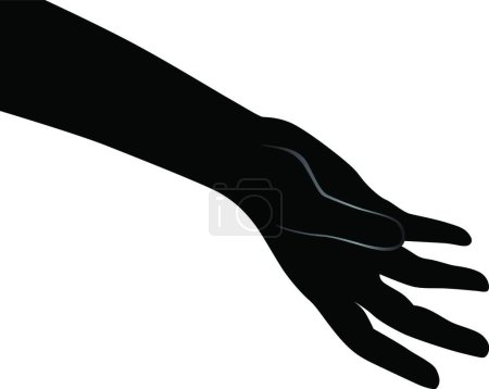 Illustration for "Human open palm" web icon vector illustration - Royalty Free Image