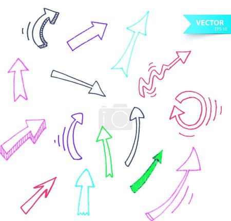 Ilustración de Conjunto de flechas, ilustración simple web - Imagen libre de derechos
