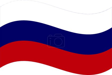 Téléchargez les illustrations : "Drapeau vecteur. Illustration vectorielle de Russie - en licence libre de droit