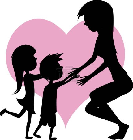 Illustration for Hug Your Mom vector illustration - Royalty Free Image