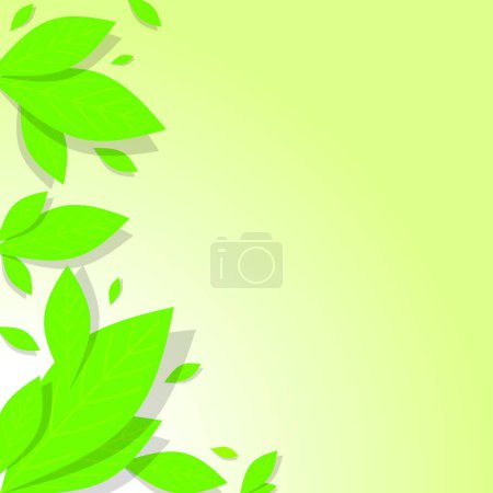 Illustration for Green Leaves Background vector illustration - Royalty Free Image