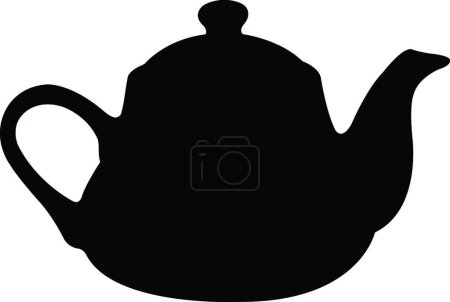 Illustration for Teapot silhouette vector illustration - Royalty Free Image