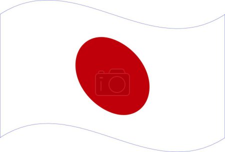 Illustration for "Vector flag. Japan" Background - Royalty Free Image