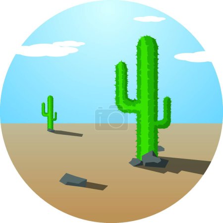 Ilustración de Desierto americano, ilustración vectorial gráfica - Imagen libre de derechos