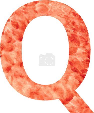 Illustration for Q land letter, web simple illustration - Royalty Free Image