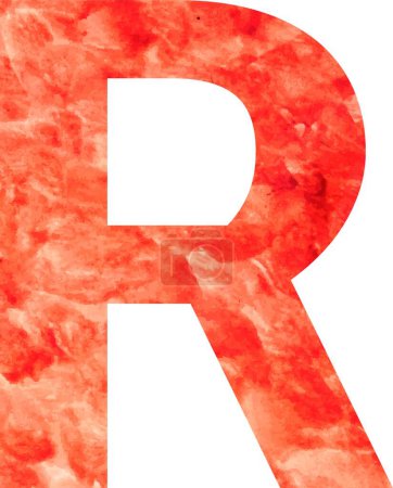 Illustration for R land letter, web simple illustration - Royalty Free Image