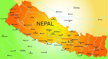 Téléchargez les illustrations : Illustration du pays népalais - en licence libre de droit