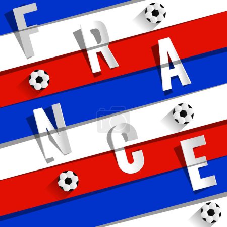 Ilustración de Ilustración del equipo de fútbol de Francia - Imagen libre de derechos