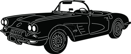 Ilustración de Silueta de coche, ilustración simple de la tela - Imagen libre de derechos
