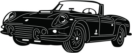 Ilustración de Silueta de coche, ilustración simple de la tela - Imagen libre de derechos