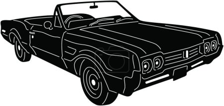 Téléchargez les illustrations : Silhouette de voiture, illustration simple web - en licence libre de droit