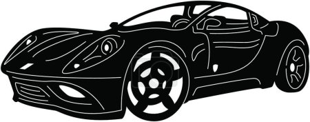 Téléchargez les illustrations : Illustration de la silhouette de la voiture - en licence libre de droit