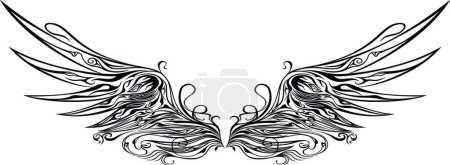 Illustration for Illustration of the Wing Silhouette - Royalty Free Image