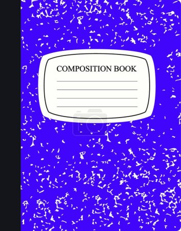 Illustration for Illustration of the Purple Composition Book - Royalty Free Image