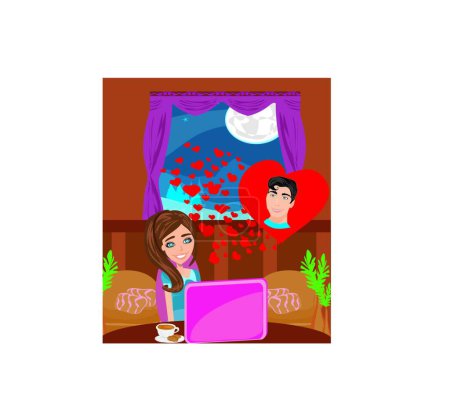 Illustration for Illustration of the Love in web - Royalty Free Image
