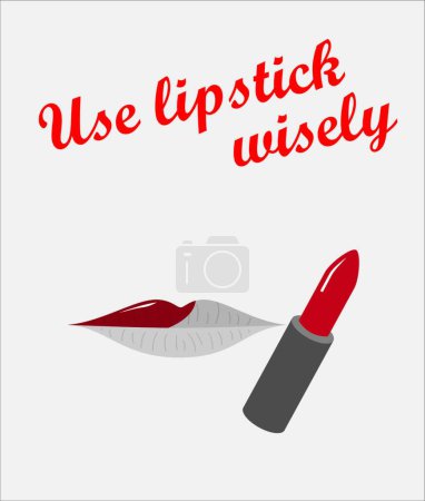 Illustration for Illustration of the lipstick vector - Royalty Free Image