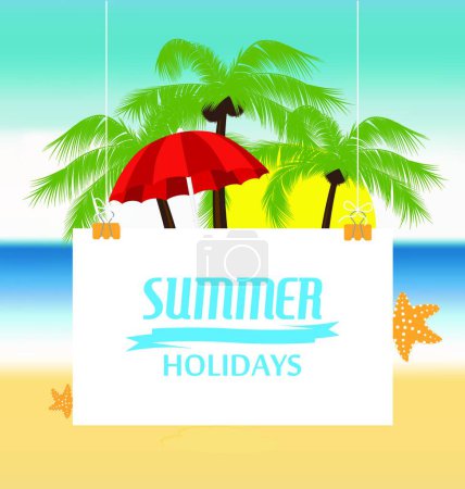Illustration for Illustration of the Summer holiday - Royalty Free Image