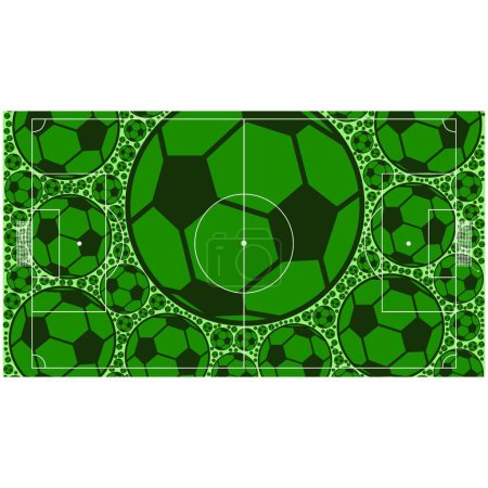 Illustration for Illustration of the Soccer field - Royalty Free Image
