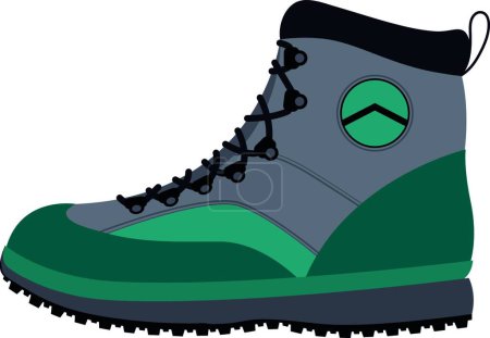 Illustration for Illustration of the Vector hiking boot - Royalty Free Image